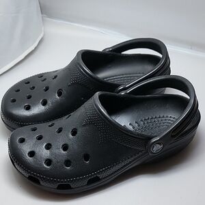 CROCS Black Classic Clogs with Ventilation and Heel Strap